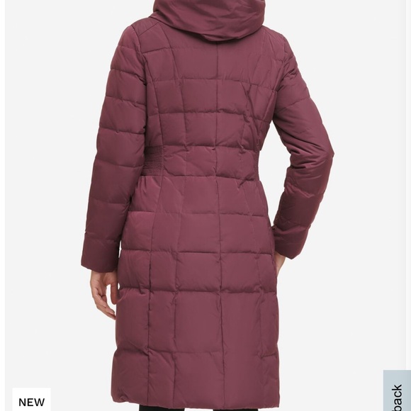 SOLD !! COLE HAAN SIGNATURE Women's 40" Taffeta Down Hooded Coat - Picture 4 of 9